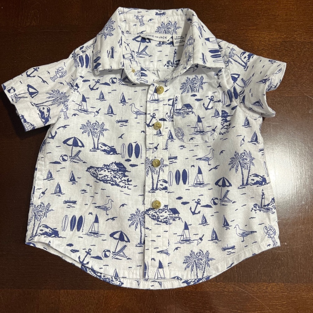 Janie and Jack Matching Shirt and Shorts Set